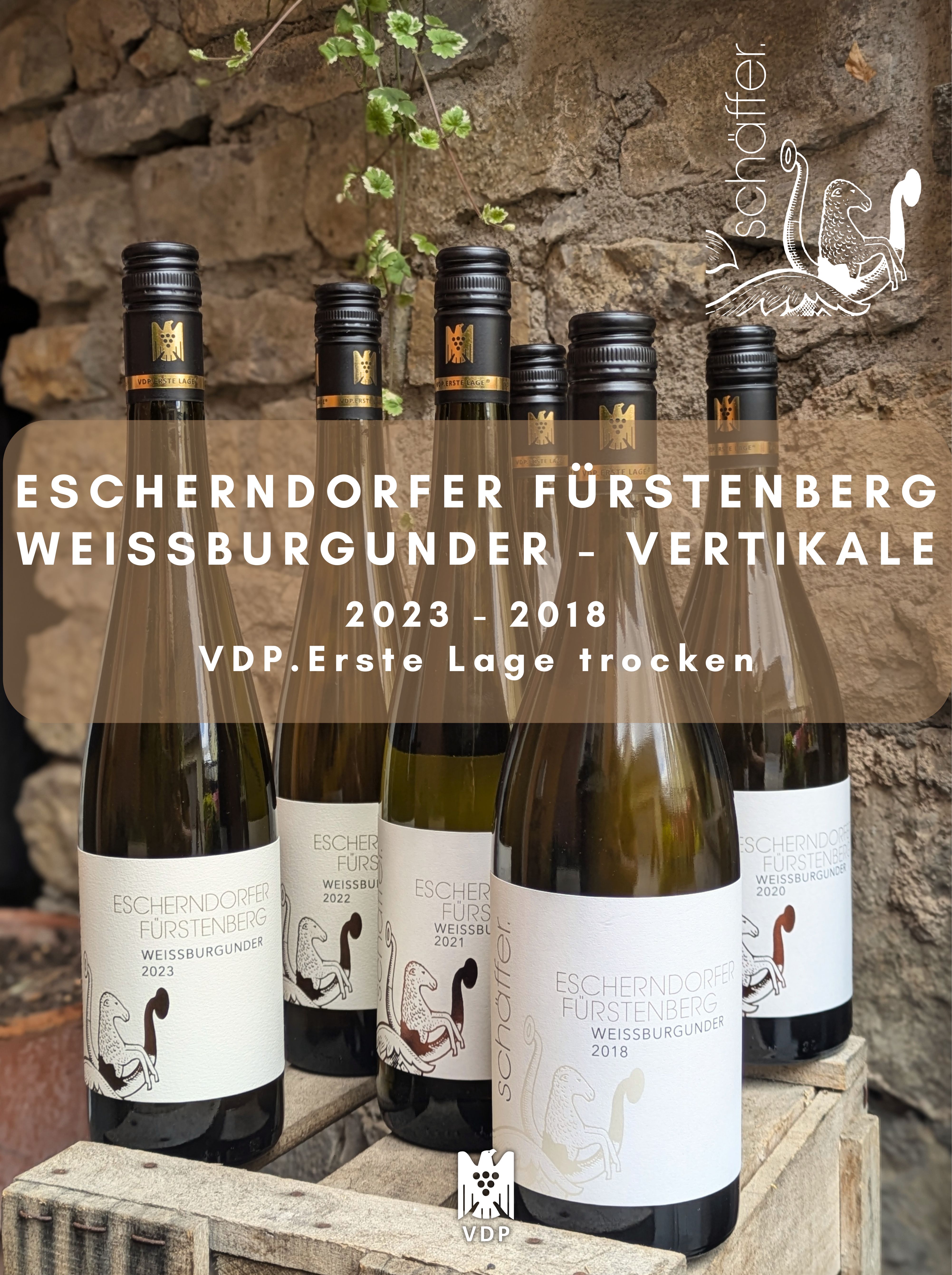 Weissburgunder Vertikale vom Escherndorfer Fürstenberg 2018 - 2023 | VDP.Erste Lage