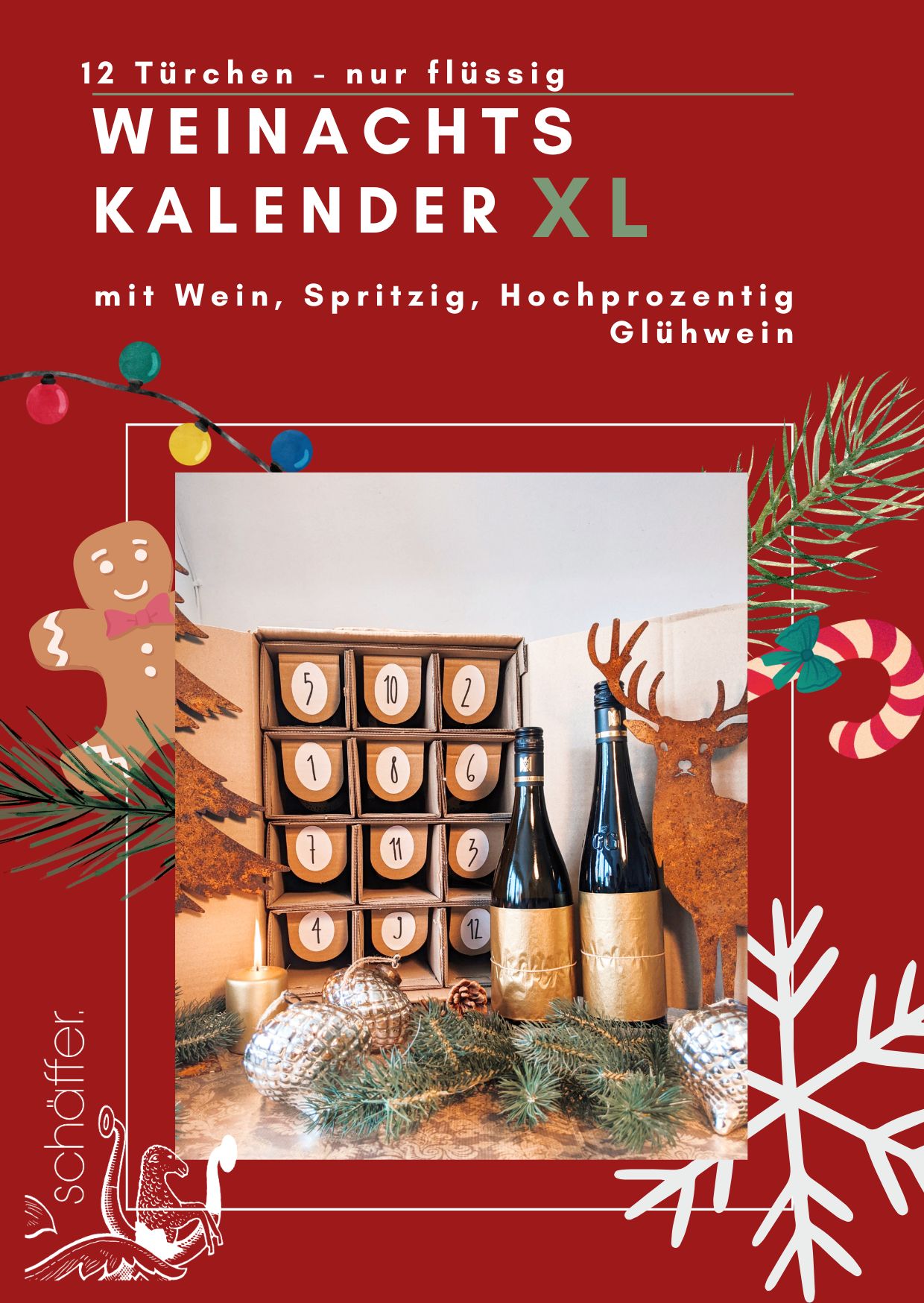 Weinachtskalender XL 2024 | Adventskalender mit Wein